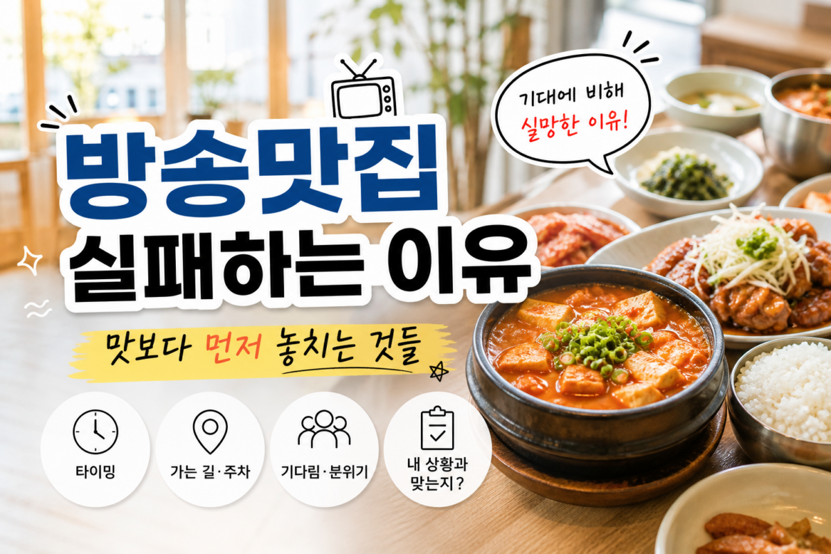 방송맛집 실패하는 이유
