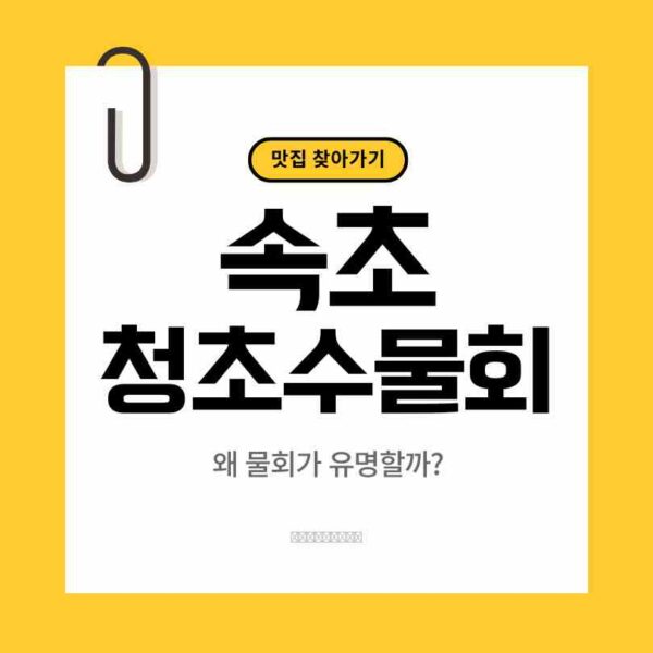 청초수물회