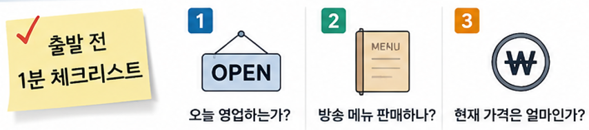 방송맛집 방문 전 꼭 확인할 7가지